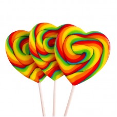 Queentree Candy colorful heart-shaped wave candy super lollipop children's casual candy snacks 650g