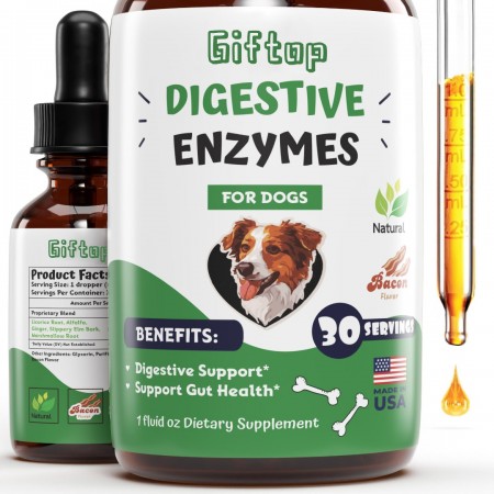 Giftop Enzyme preparations for veterinary purposes Digestive Enzymes for Dogs - Dog Digestive Enzymes - Supports a Healthy Digestive Tract & Much More - Dog Digestive Support - Dog Enzymes - Dog Enzymes Digestive - Dog Digestive Enzyme