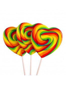 Queentree Candy colorful heart-shaped wave candy super lollipop children's casual candy snacks 650g